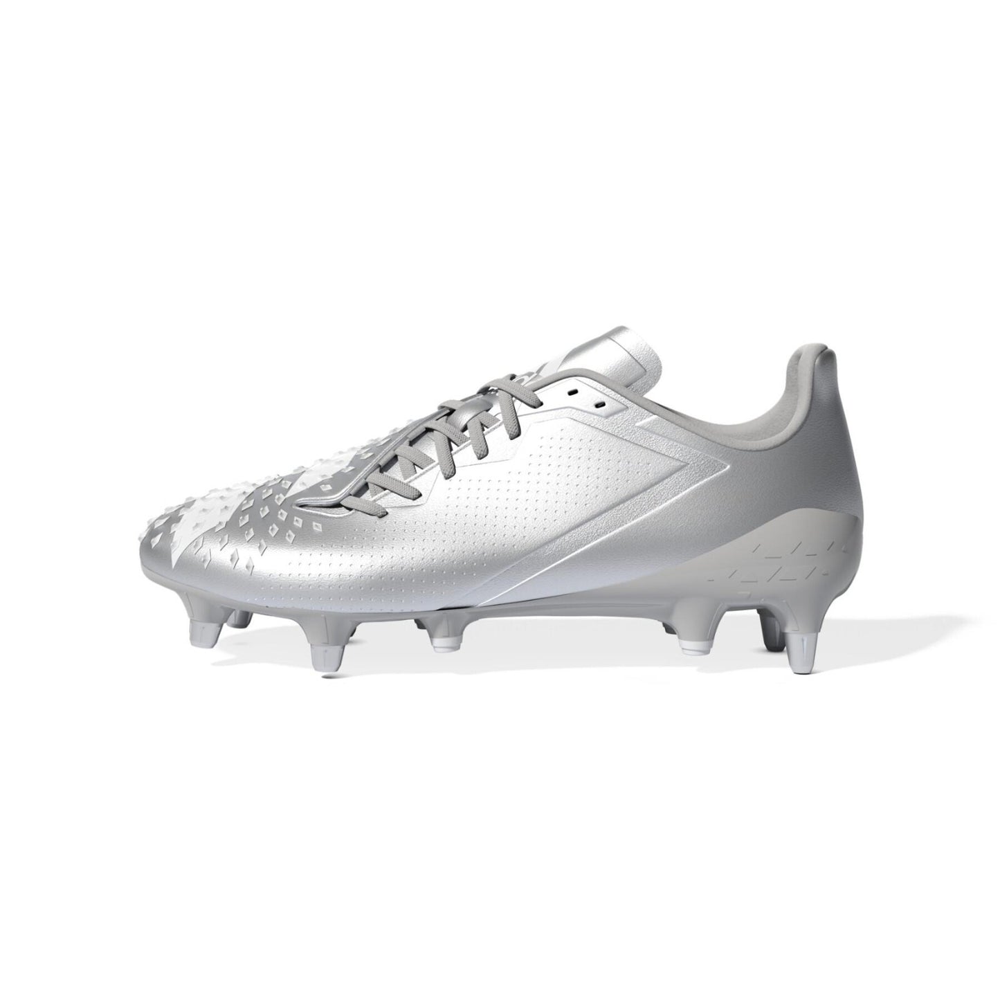 Adidas Unisex Predator Malice (SG) Rugby Boots / Silver White / RRP £180