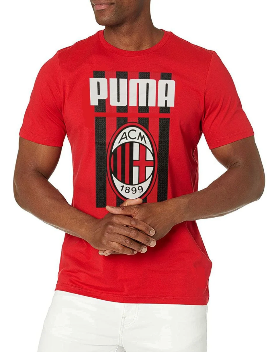 Puma Mens 2020-21 AC Milan Puma Graphic Tee / BNWT / Red / £23