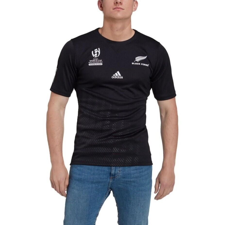 Adidas Unisex Black Ferns Rugby World Cup Home Jersey / Black / RRP £75