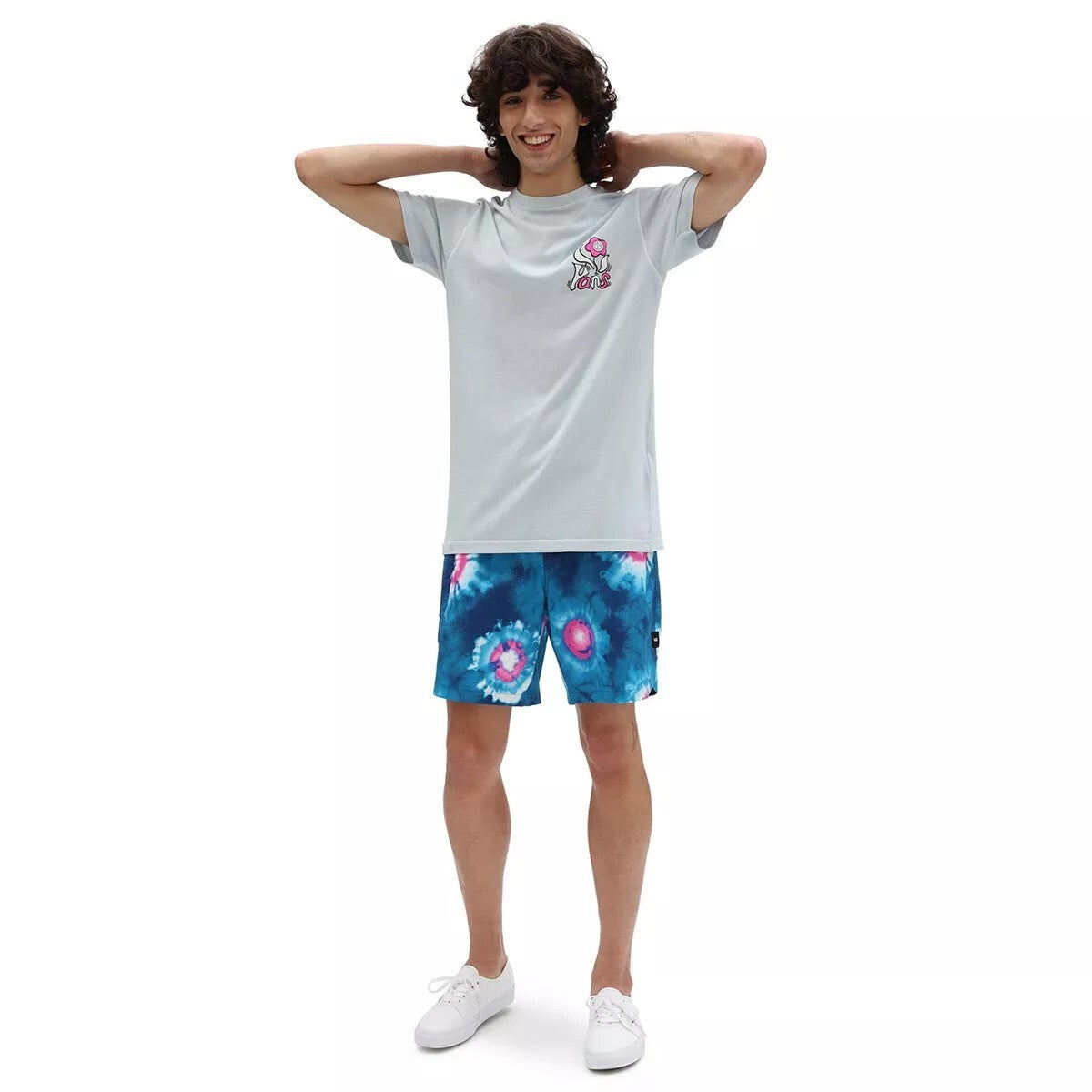 Vans Mens Surf Volley Swim Shorts / Blue Pink / RRP £55
