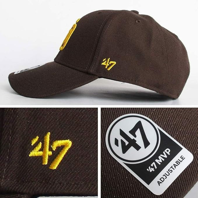 47 Brand Adult San Diego Padres Replica Cap / Brown / RRP £24
