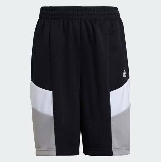 Adidas Boys Colour Block Short / Black Grey White / RRP £20