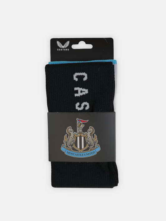 Castore Mens 2021-22 Newcastle Footless Home Socks / Black/White / RRP £14.99