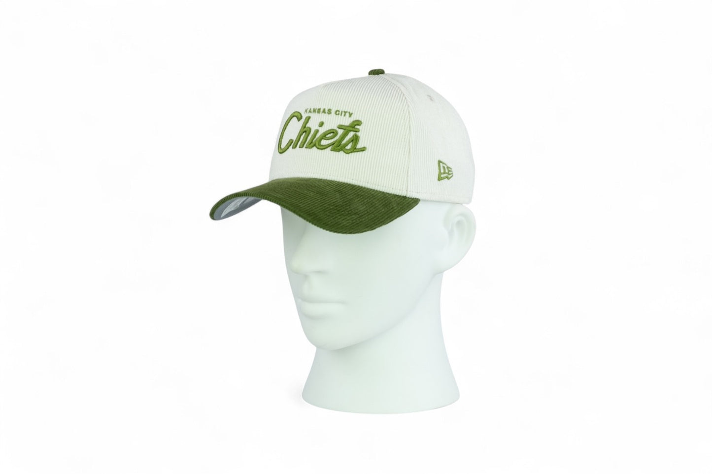 New Era Kansas City Chiefs NFL Retro Cord A-Frame Cap / Silver Khaki / RRP £40