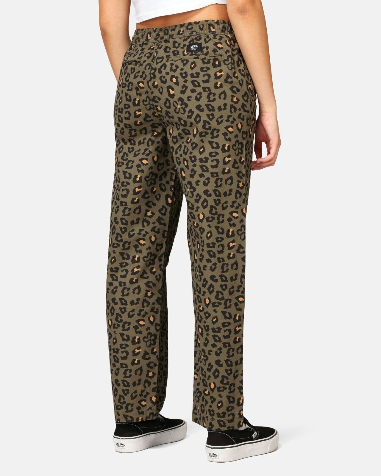 Vans Womens Range Print Relaxed Pant / Green Leopard / RRP £57