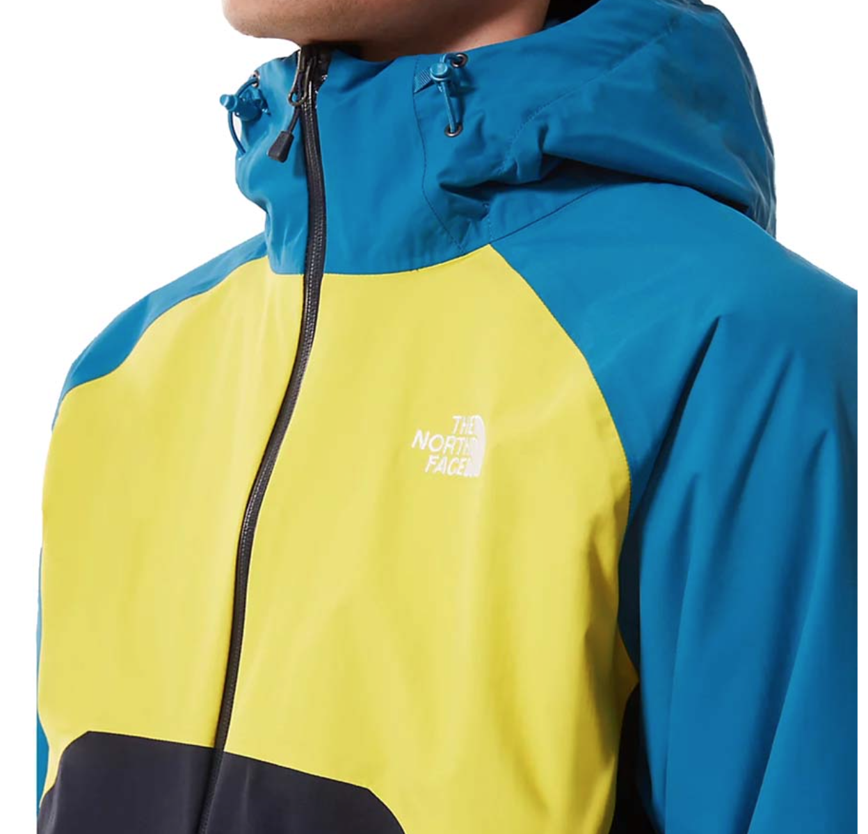 The North Face Mens Stratos Jacket / BNWT / Aviator Navy Yellow / RRP £145