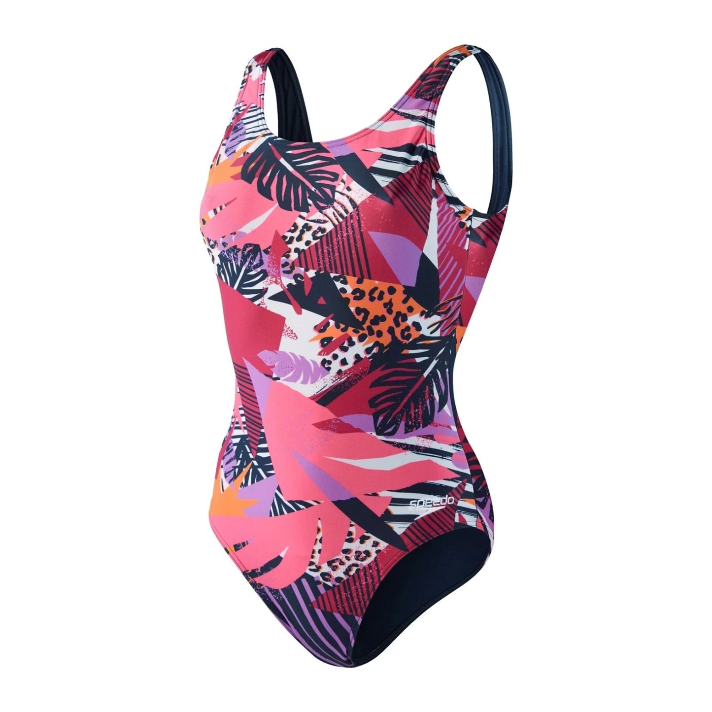 Speedo Women's Allover U-Back Swimsuit / Pink Navy / Training Swimwear / RRP £36