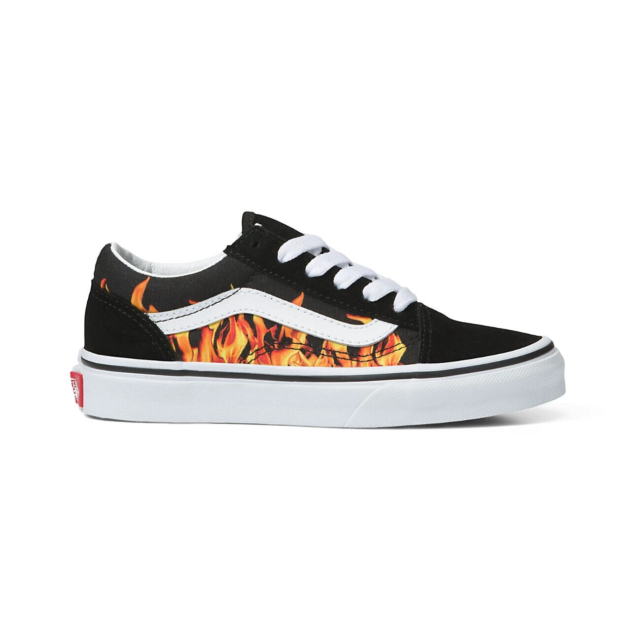 Vans Little Kids Old Skool Trainers / Black Flame / RRP £40