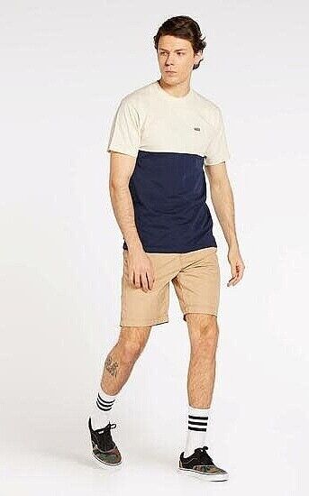 Vans Colorblock Tee / Dress Blues Antique White / Mens / RRP £25
