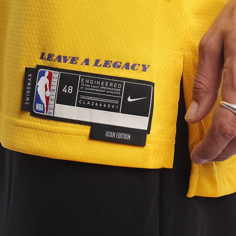 Nike LA Lakers Basketball Jersey / Yellow / Lebron James / RRP £95