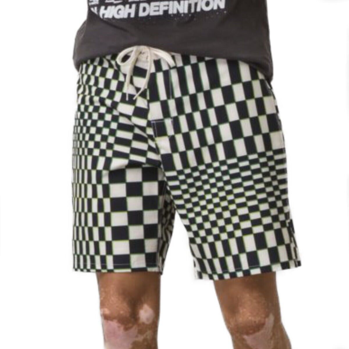 Vans Mens Skewed Checkerboard Boardshort / Antique White / RRP £52