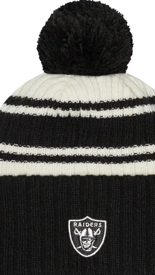 New Era Adult Las Vegas Raiders Sport Knit Beanie Hat / RRP £30
