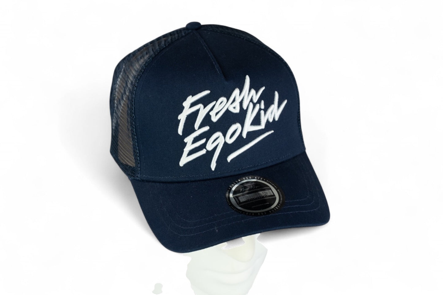 Fresh Ego Kid Script Trucker Cap / Navy White Yellow / RRP £28