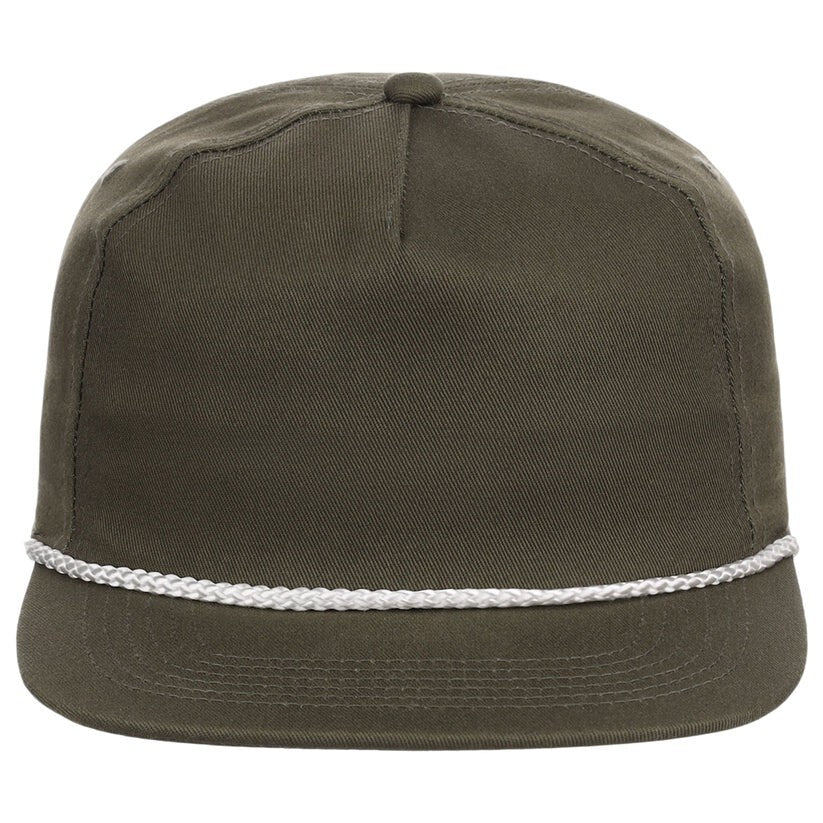 Unisex Plain Fairway Golfer Hat / Olive / £23