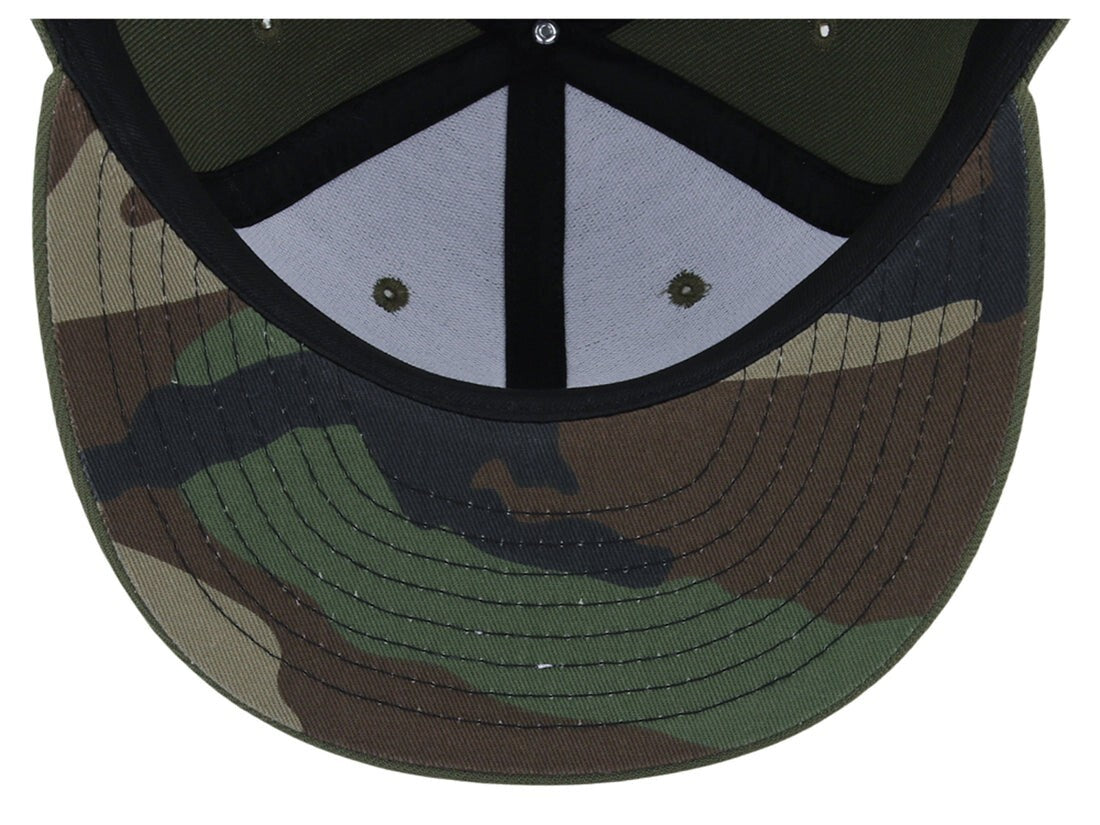 Crowns By Lids Unisex Plain Full Court Fitted UV Hat / Olive/Camo / RRP £25