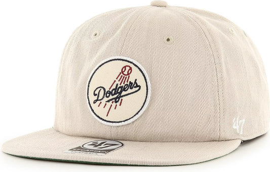 47 Brand LA Dodgers Captain Snapback Cap / Khaki Beige / RRP £35