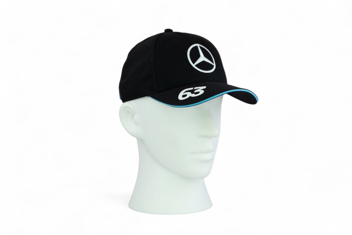 Mercedes F1 Driver Hat / George Russell 63 / Black White / RRP £42