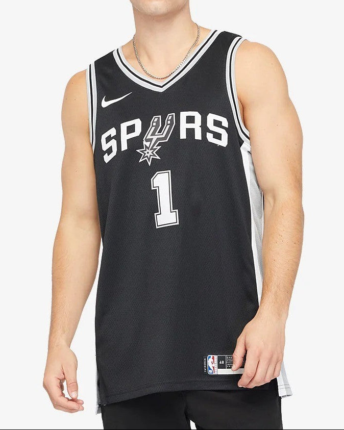 Nike Black San Antonio Spurs Basketball Jersey / Wembanyama / RRP £95