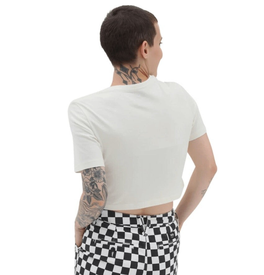 Vans Women's Peace Pot Marshmallow Cropped T-Shirt / White / RRP £30