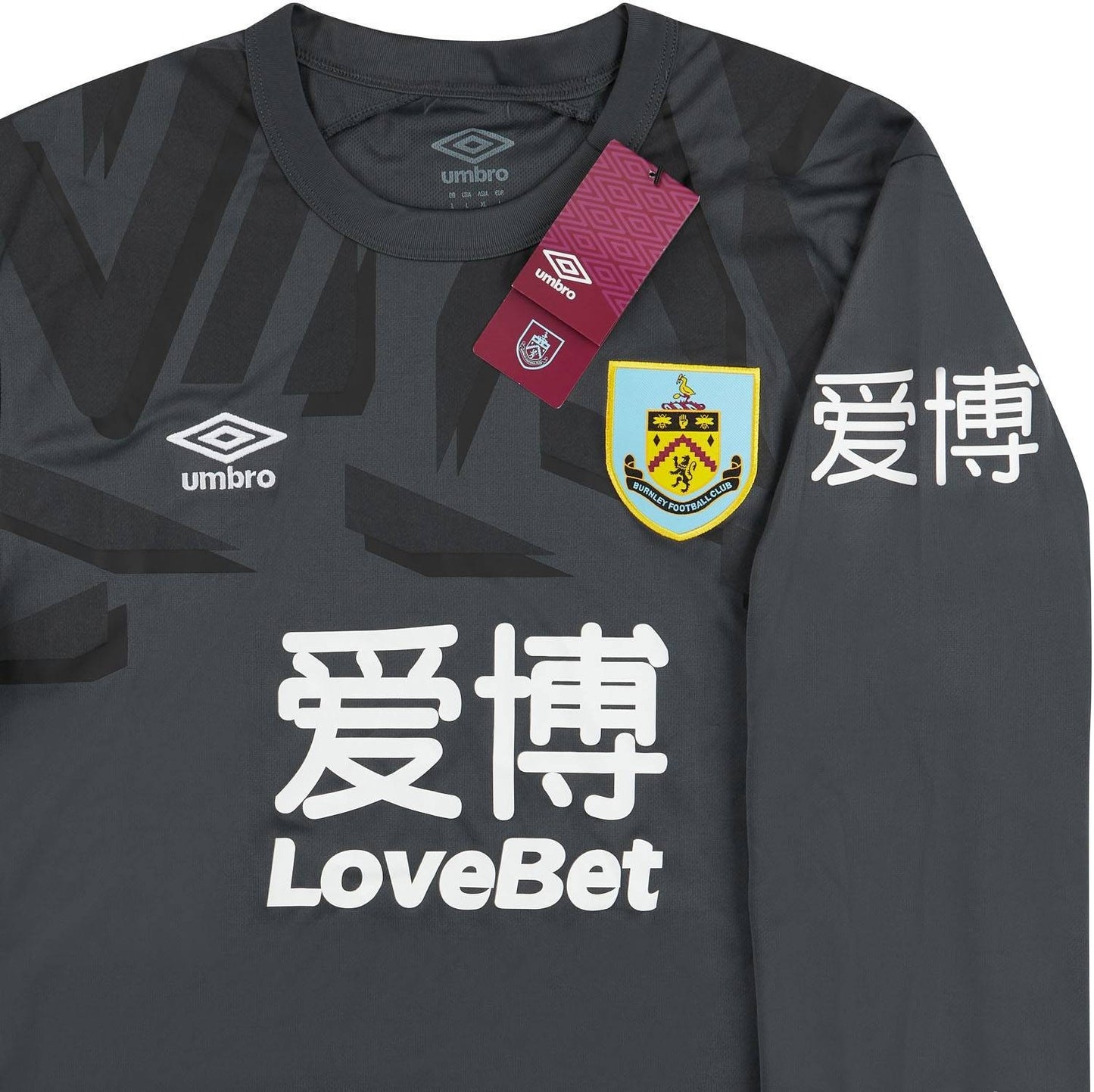 Umbro Kids 2019-20 Burnley Gk Shirt / Grey / RRP £39.99