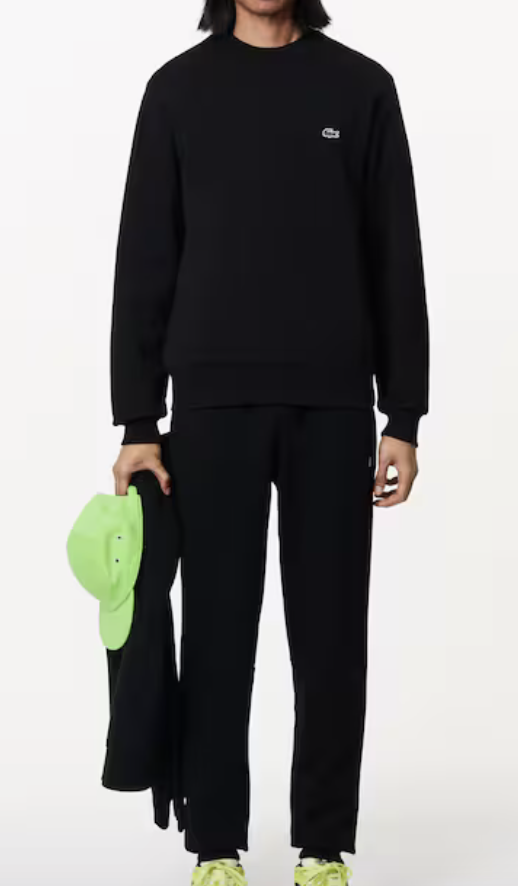 Lacoste Mens Fleece Crew Neck Sweatshirt / Black / BNWT / RRP £109