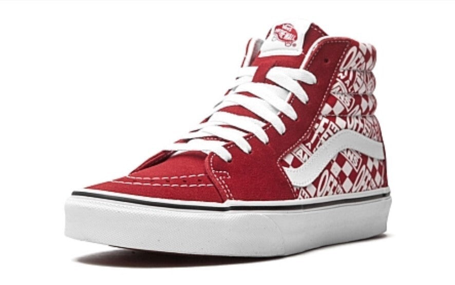 Vans Mens Off The Wall Sk8-Hi Shoes / Red, White / RRP £70