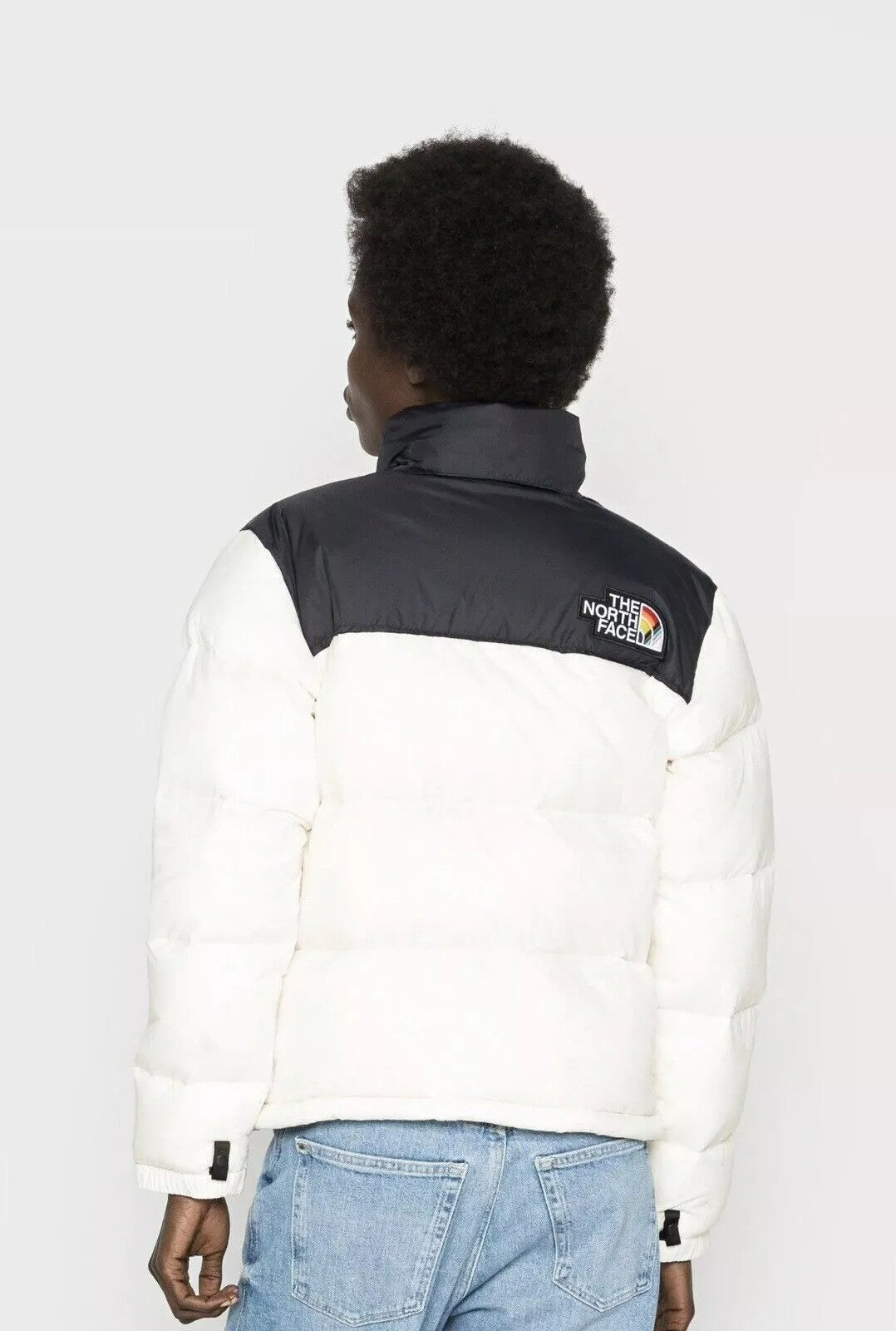 The North Face Womens Nuptse Pride Jacket / Gardenia White / RRP £270