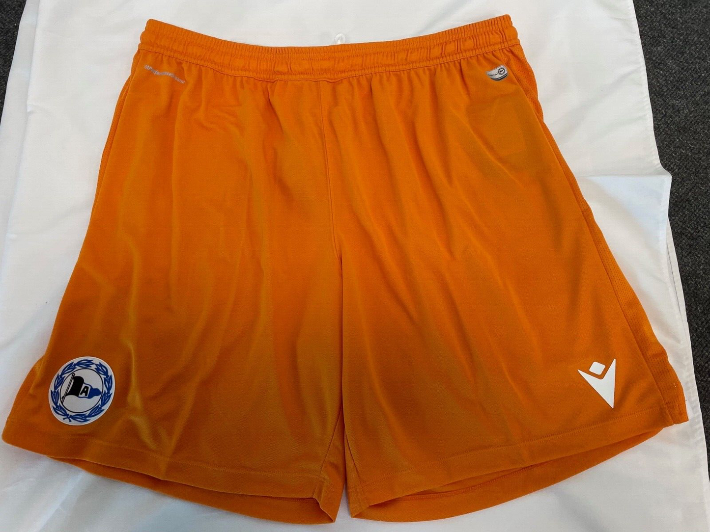 Macron Mens 2020-21 Arminia Bielefeld Third Shorts / BNWT / Orange / RRP £30