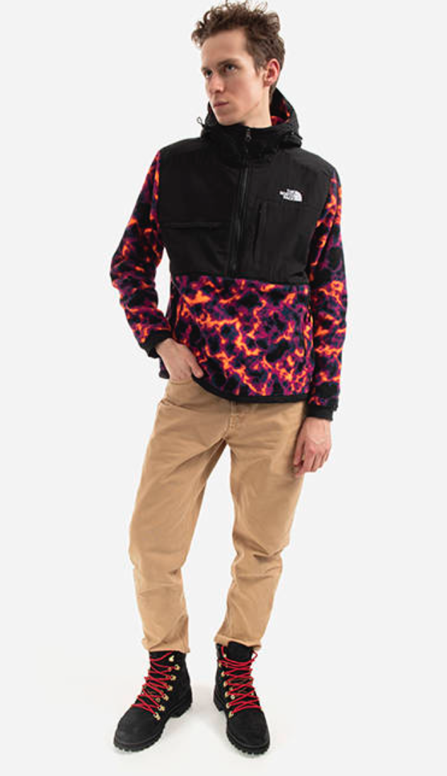 The North Face Mens Printed Denali 2 Anorak Fleece / BNWT / Marble Camo Print