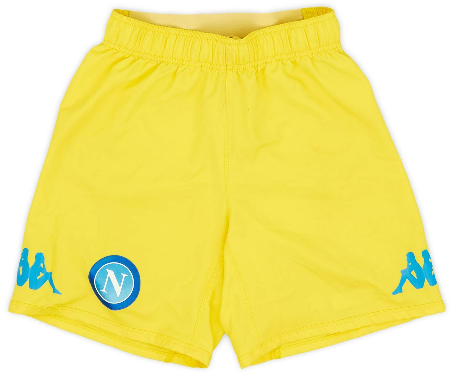 Kappa Mens 2017-18 Napoli Away Shorts / Yellow / RRP £24.99