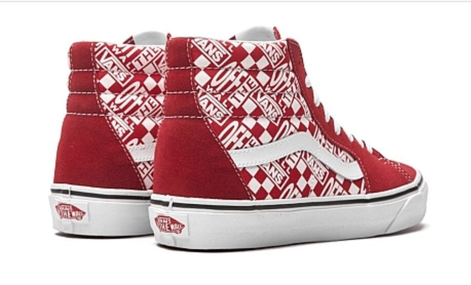 Vans Mens Off The Wall Sk8-Hi Shoes / Red, White / RRP £70
