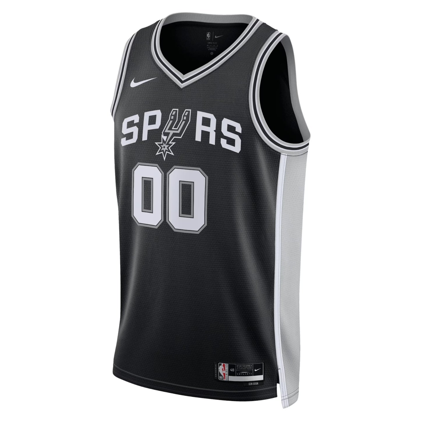 Nike Men's San Antonio Spurs Blank Basketball Jersey / Black / RRP £90