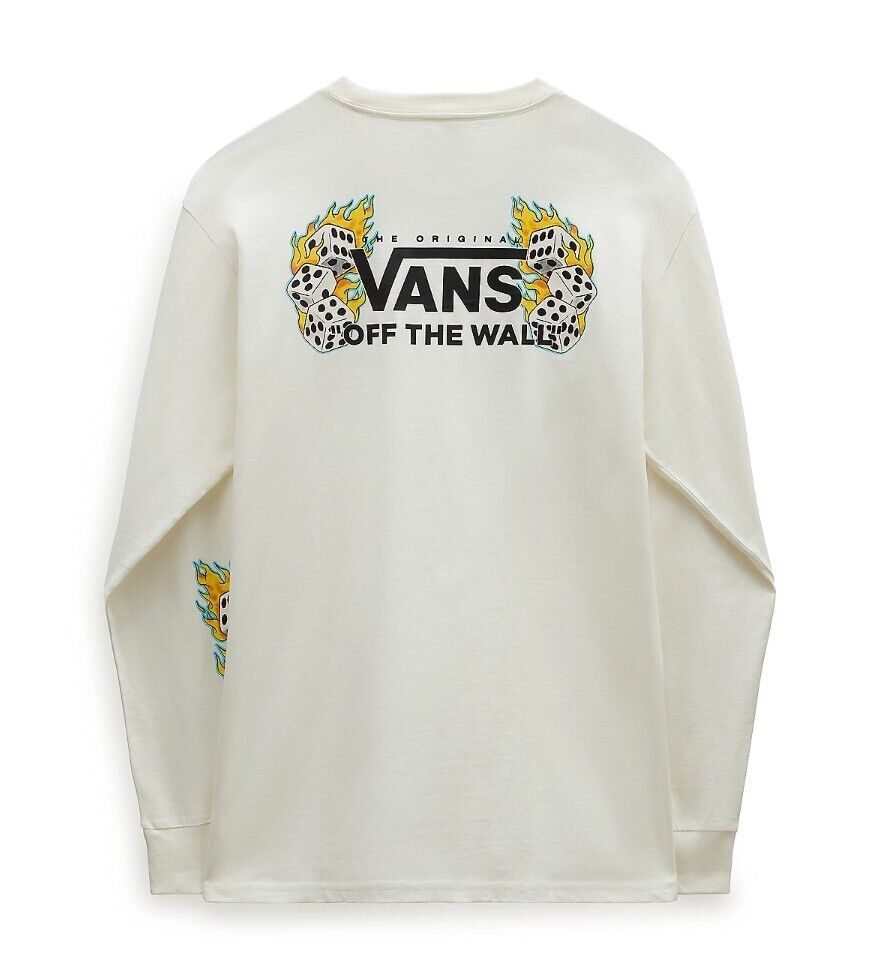 Vans Mens Hot Dice LS T-Shirt / Off White / RRP £37