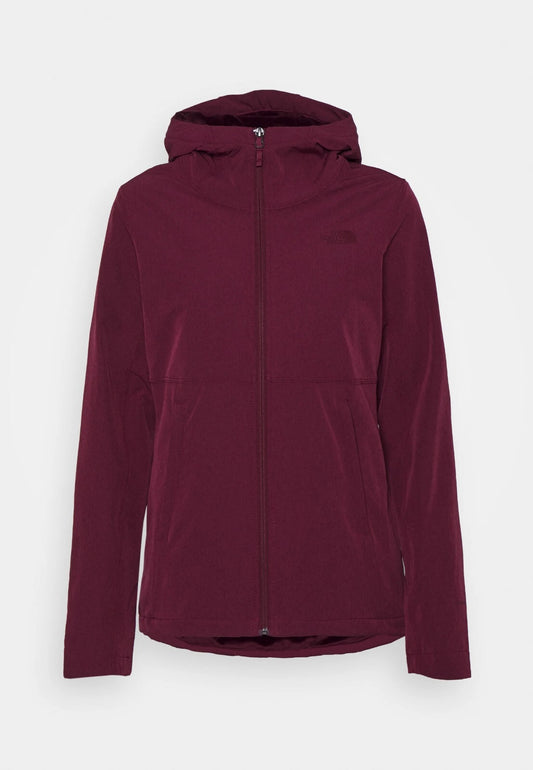 The North Face Women’s Shelbe Raschel Hoodie Jacket–Regal Red Heather Outerwear