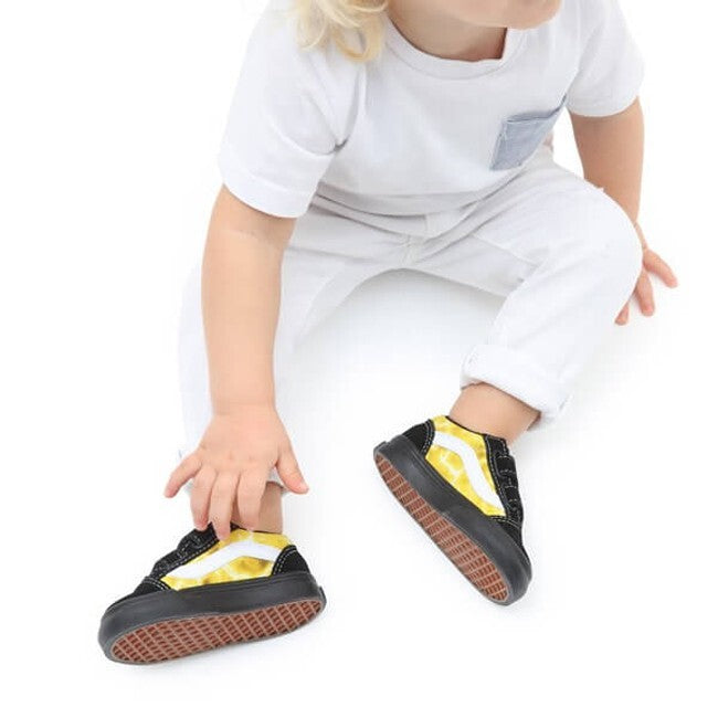 Vans Toddler Old Skool 2 Strap Trainers / Black Yellow / RRP £35