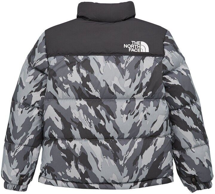 The North Face Kids 1996 Retro Nuptse Puffer Jacket / Meld Grey Camo / RRP £250