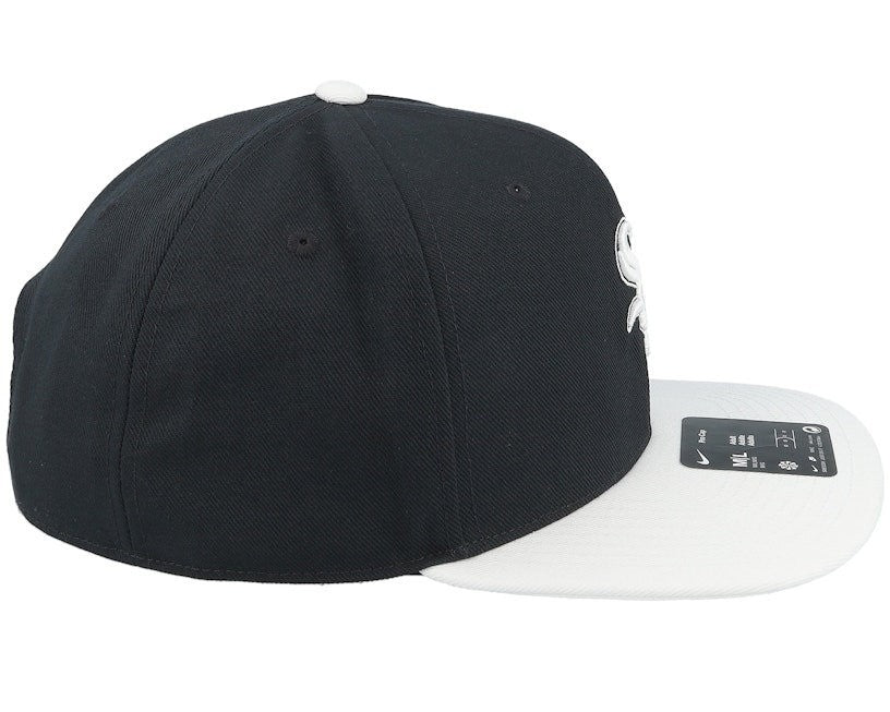 Nike Chicago White Sox Cap / Pro Brim Snapback MLB Hat / Black White / RRP £28