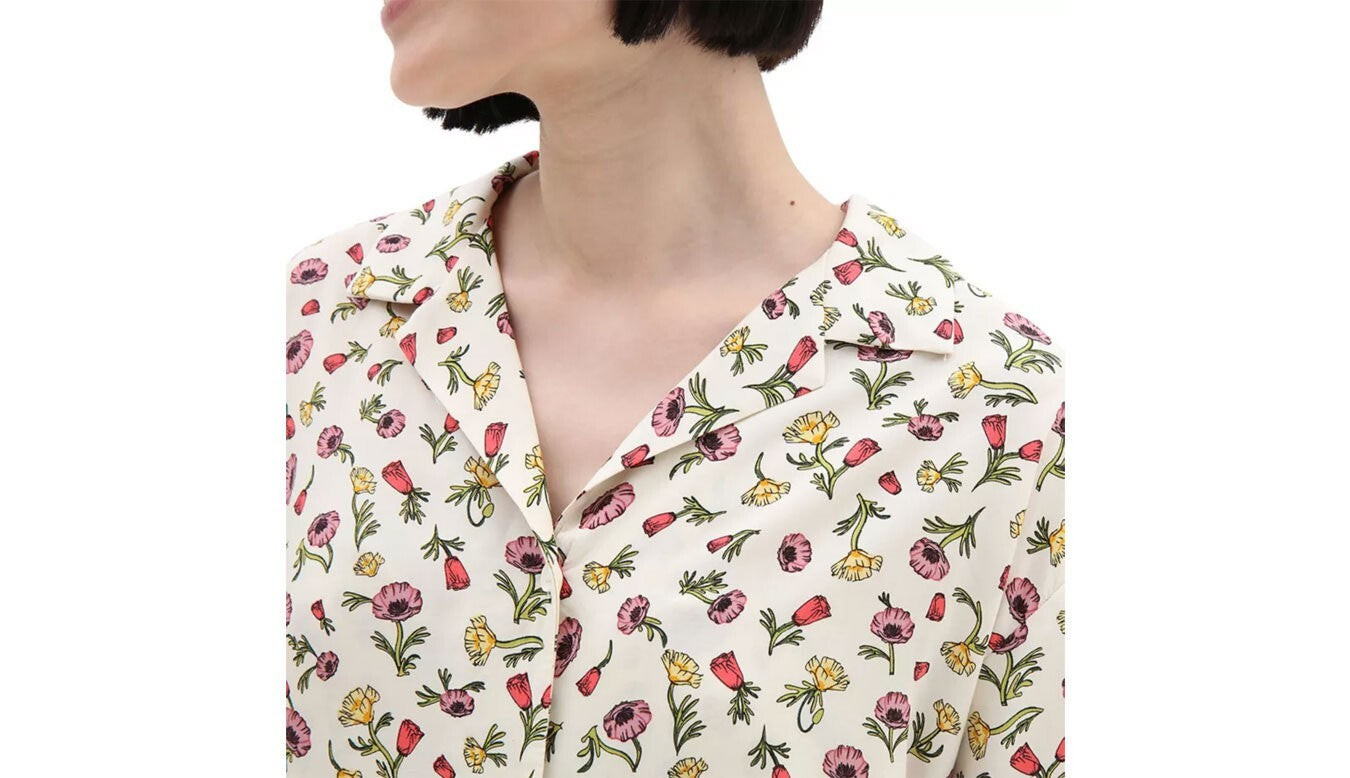 Vans Womens WYLD Printed Resort Shirt / Marshmallow Floral / RRP £42