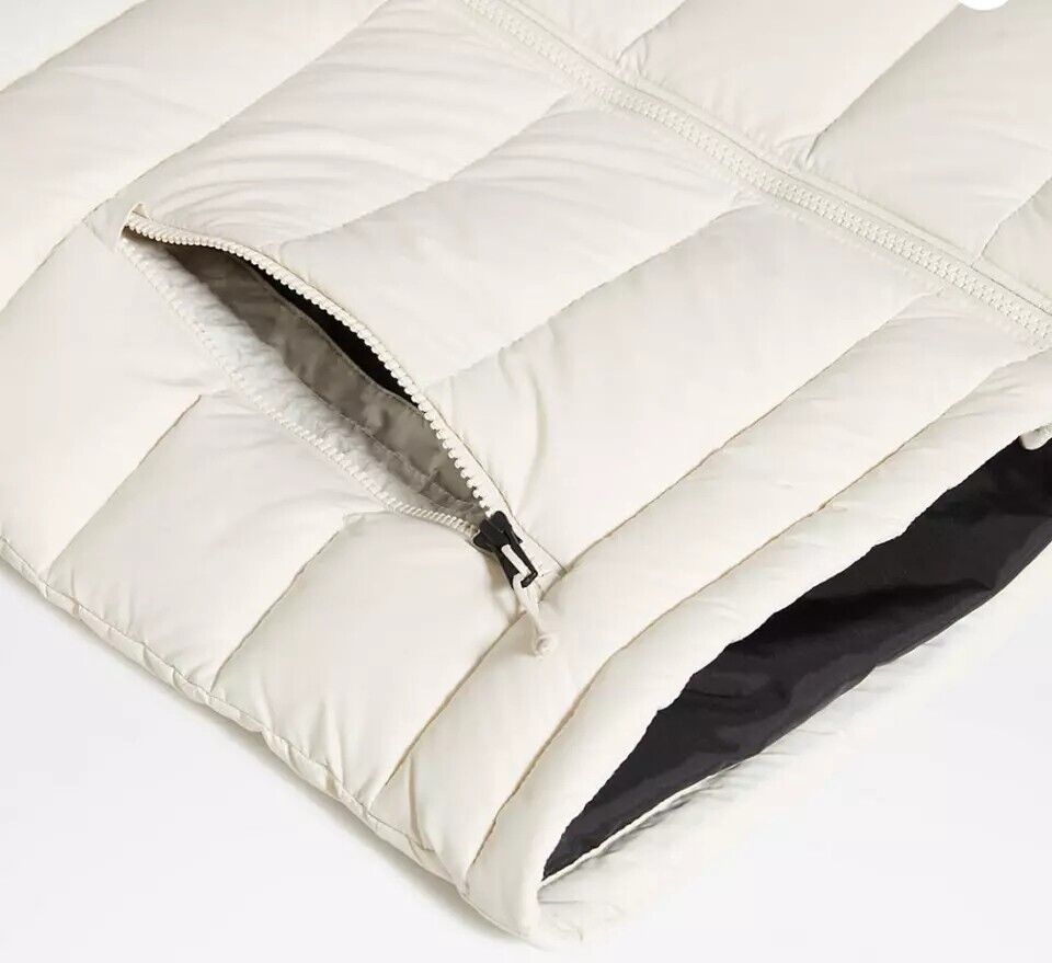 The North Face Womens Massif Puffer Jacket / White Black / RRP £250