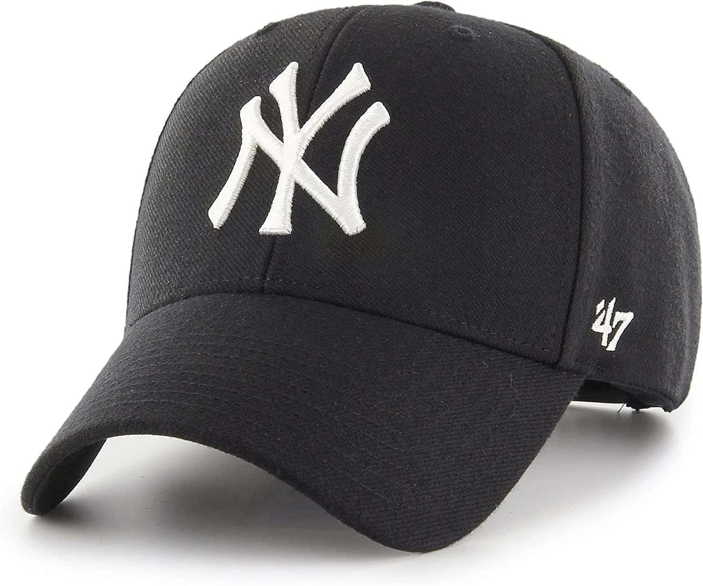 47 Brand MVP Snapback NY New York Yankees Cap - Black / White