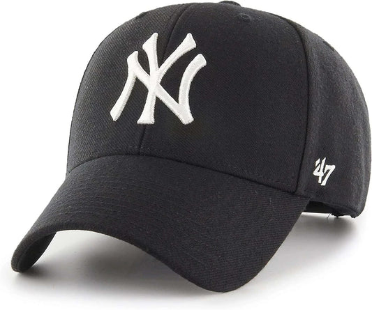 47 Brand MVP Snapback NY New York Yankees Cap - Black / White