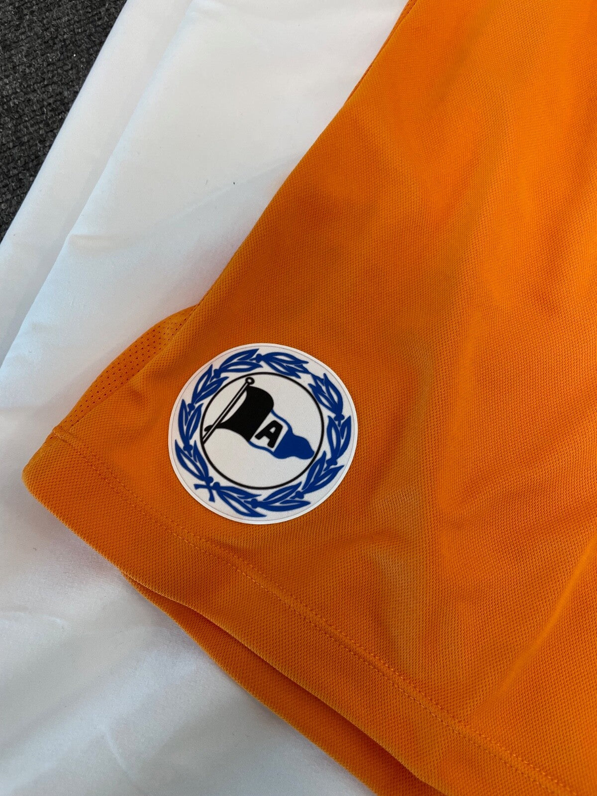 Macron Mens 2020-21 Arminia Bielefeld Third Shorts / BNWT / Orange / RRP £30