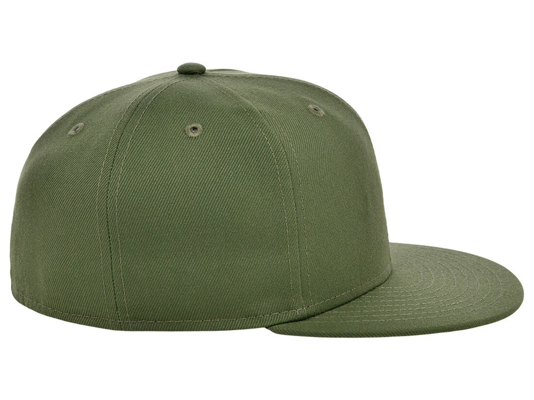 Crowns By Lids Unisex Plain Full Court Fitted UV Hat / Olive/Camo / RRP £25