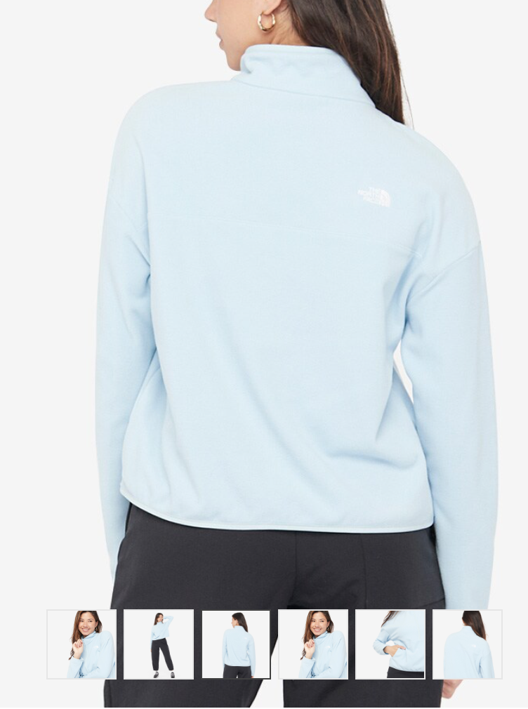 The North Face Women's TKA Glacier Cropped Fleece / BNWT / Beta Blue / RRP £65