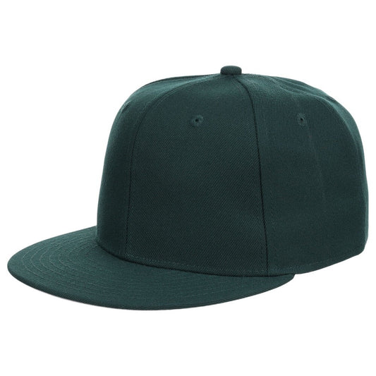 Unisex Plain Full Court Fitted Hat / Dark Green / £22
