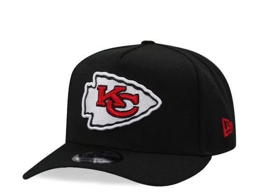 New Era Adult Kansas City Chiefs 9Forty Curved Snapback Cap / Black / RRP £27
