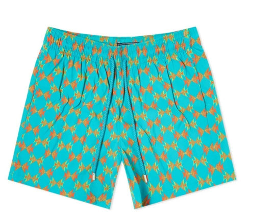 Vilebrequin Swim Shorts / Mens / Moorise / Teal Fish / RRP £220