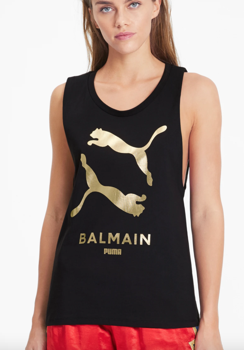 Puma x Balmain Women's Tank Top Vest / BNWT / RRP £120 / Black & White