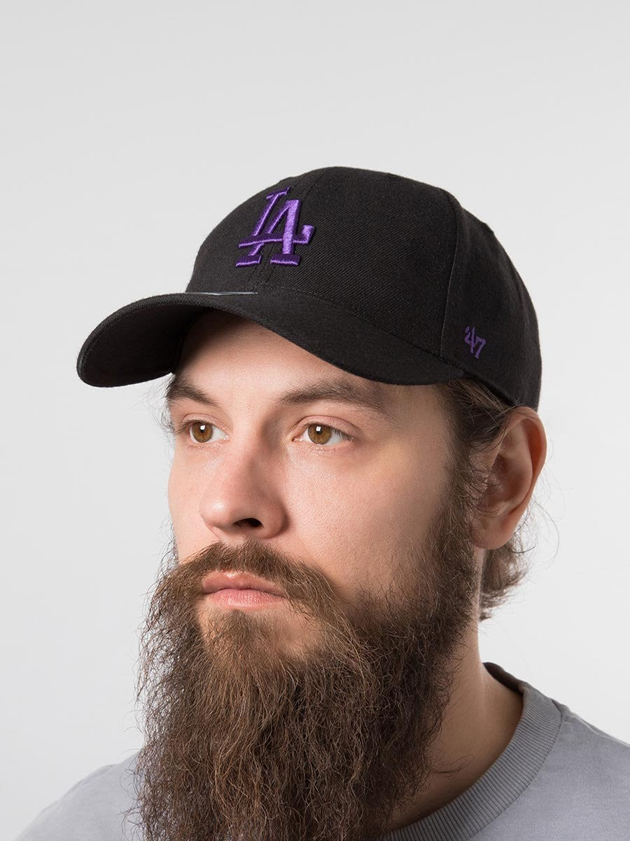 47 Brand LA Dodgers MLB MVP Cap / Black Purple / RRP £32