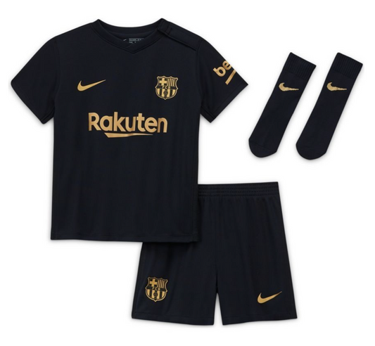Nike Toddler Barcelona Away Full Football Kit / Black / 20-21 / RRP £40